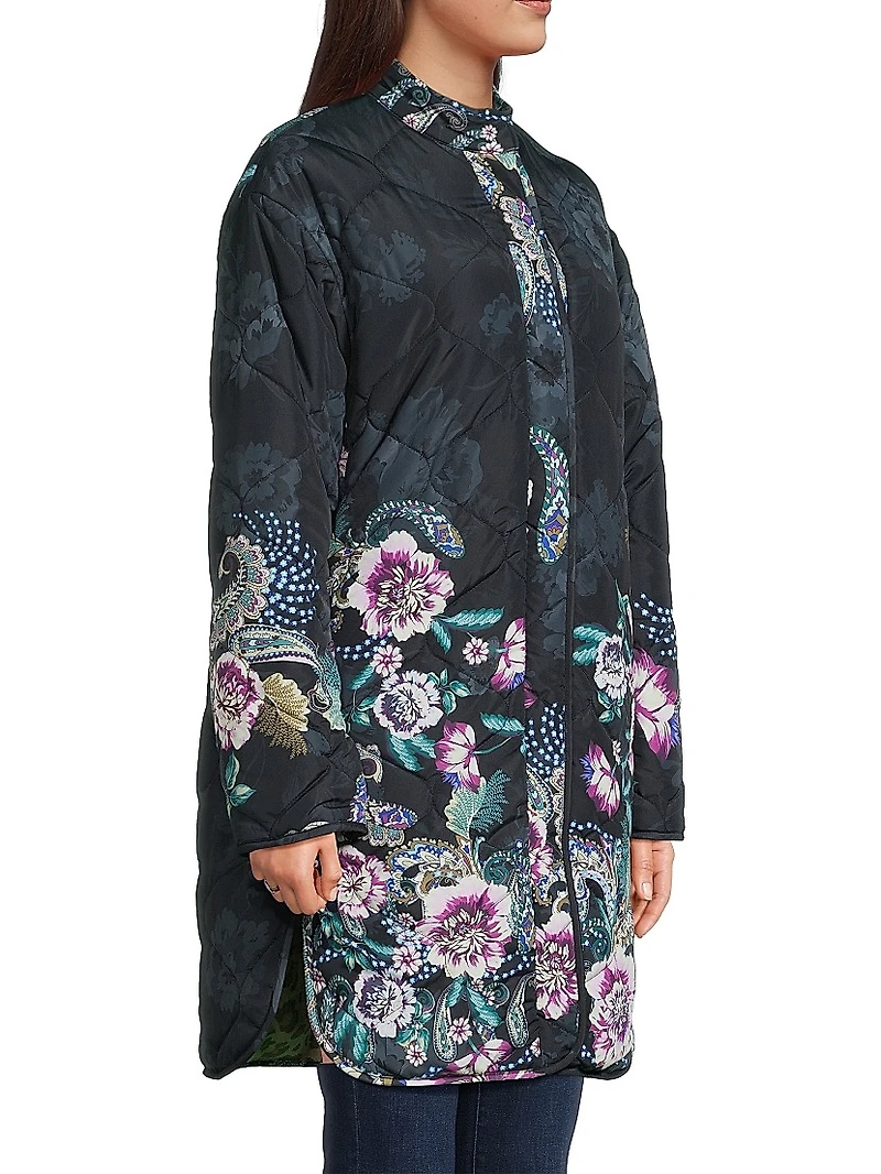 Vivi Printed Reversible Quilted Jacket
