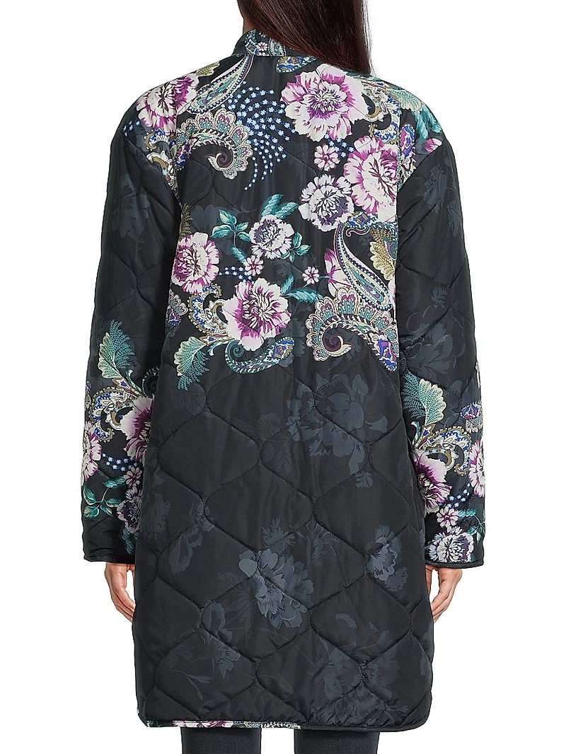 Vivi Printed Reversible Quilted Jacket