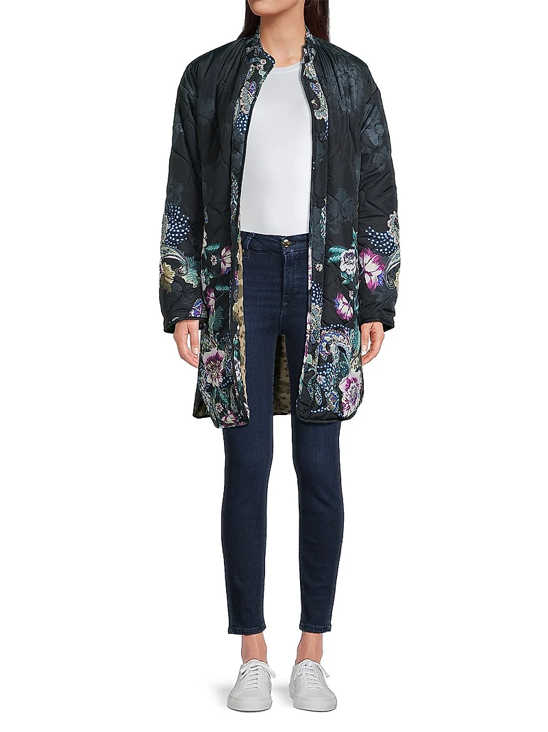 Vivi Printed Reversible Quilted Jacket