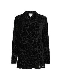 Axelle Floral Velvet Burnout Shirt