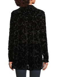 Axelle Floral Velvet Burnout Shirt