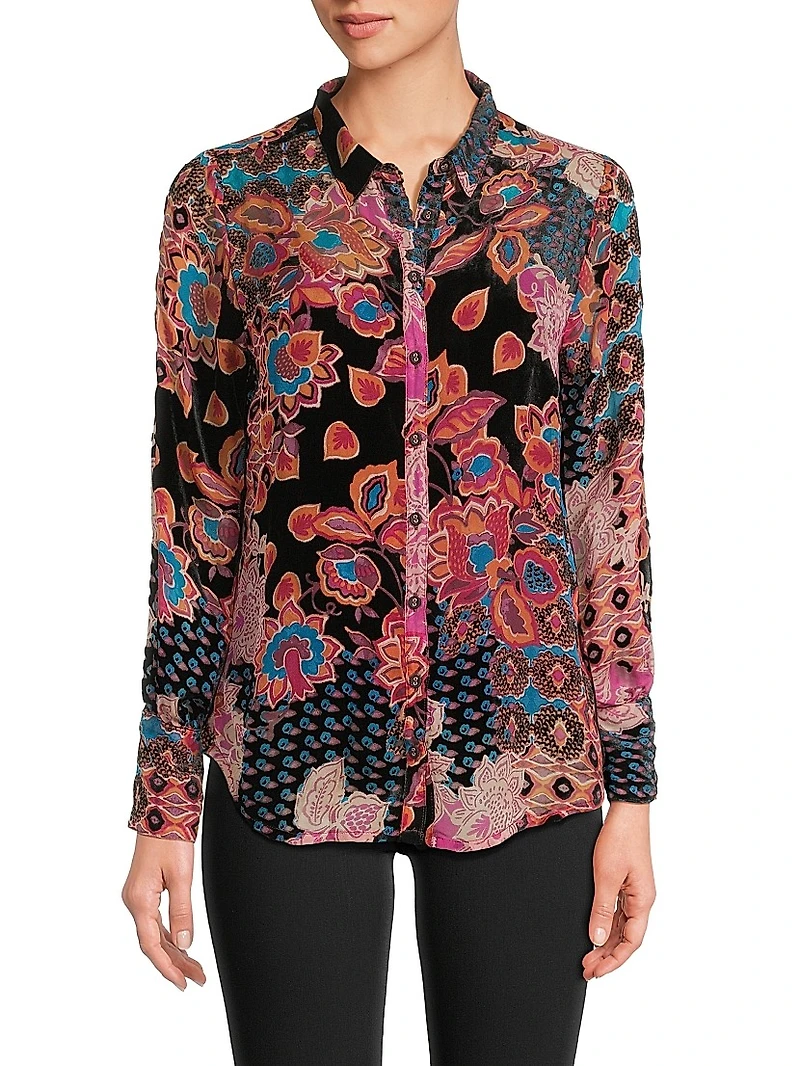 Yrene Burnout Blouse