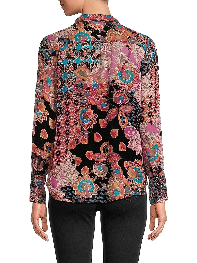 Yrene Burnout Blouse