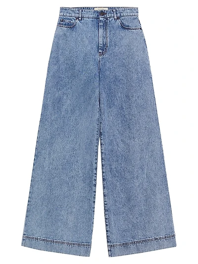 Vega Denim High-Rise Wide-Leg Jeans