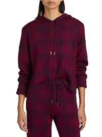 Birdseye Plaid Hooded Sweater