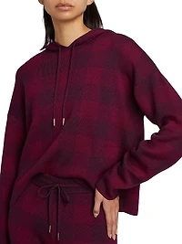 Birdseye Plaid Hooded Sweater