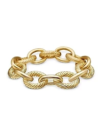 Oval Link Chain Bracelet in 18K Yellow Gold, 17MM