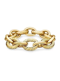 Oval Link Chain Bracelet in 18K Yellow Gold, 17MM