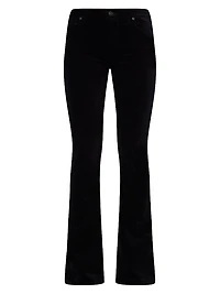 Ali Velvet Low-Rise Flared Jeans