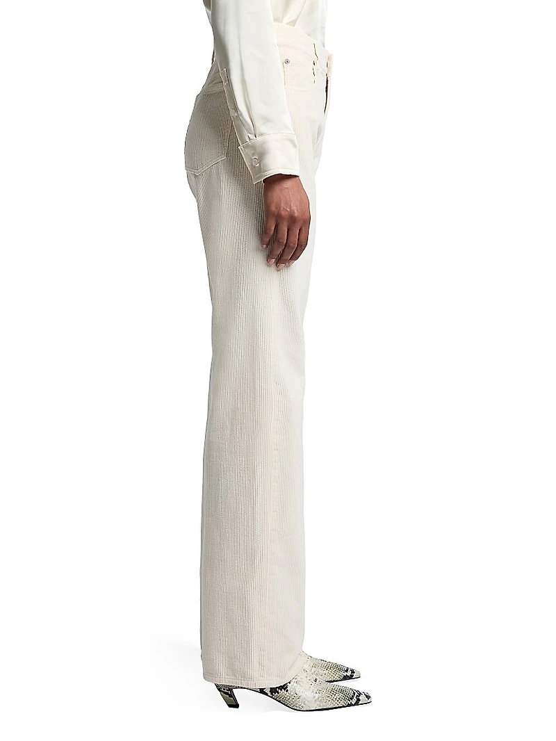 Tess Corduroy Straight-Leg Pants