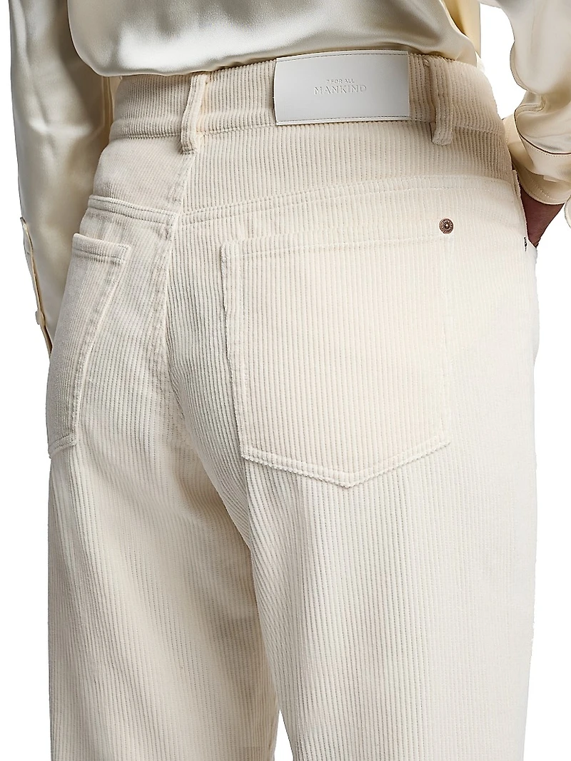 Tess Corduroy Straight-Leg Pants