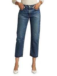 Jessamine Mid-Rise Straight-Leg Jeans