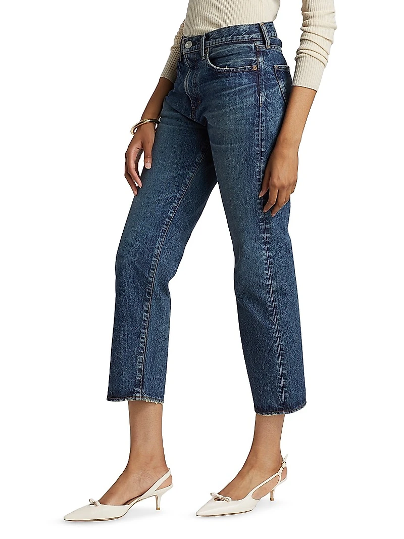 Jessamine Mid-Rise Straight-Leg Jeans