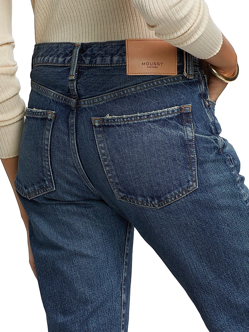Jessamine Mid-Rise Straight-Leg Jeans