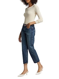 Jessamine Mid-Rise Straight-Leg Jeans