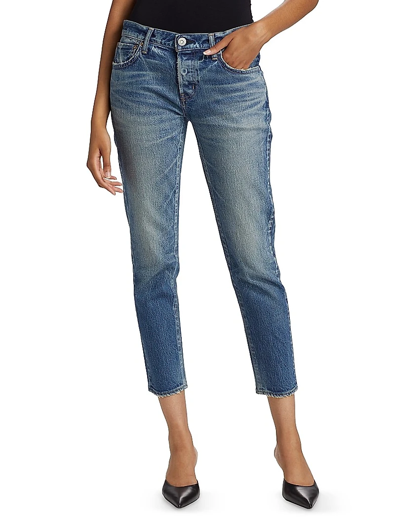 Eldred Low-Rise Tapered Crop Jeans