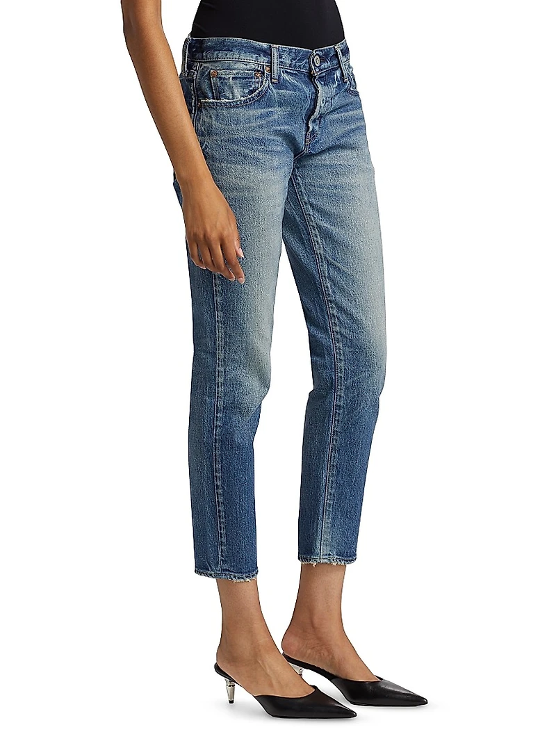 Eldred Low-Rise Tapered Crop Jeans