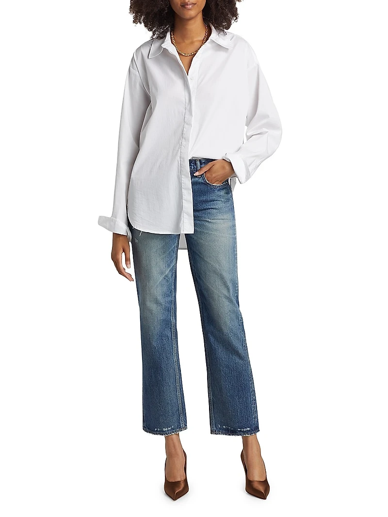 Flemington Low-Rise Cropped Flare Jeans