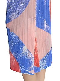 Backlight Plissé Midi-Skirt