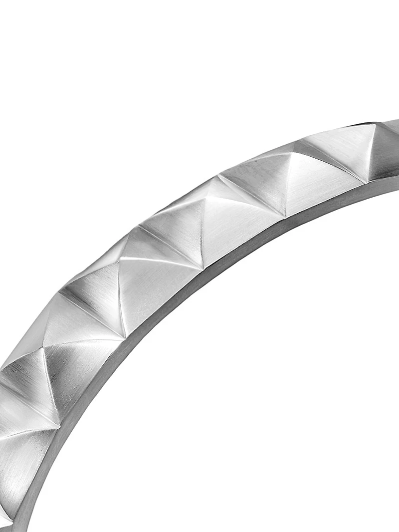 Pyramid Cuff Bracelet Sterling Silver, 9.3MM