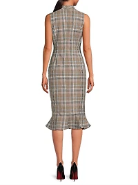 Vivi Plaid Sleeveless Midi-Dress