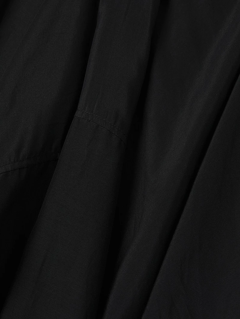 Poet Cotton-Silk Mock-Neck Blouse