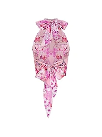 Botanical Silk Halter Top