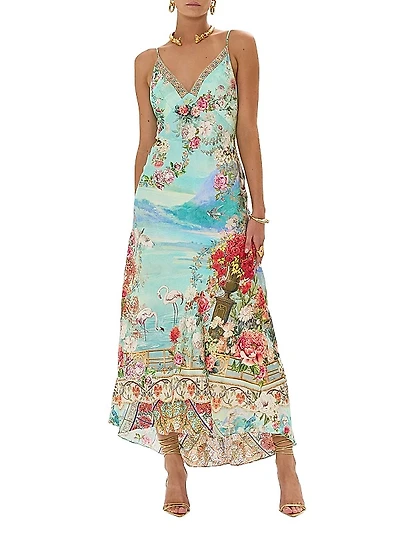 Floral Silk Maxi Slipdress