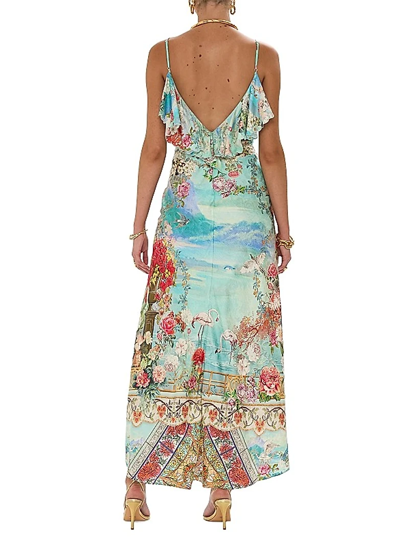 Floral Silk Maxi Slipdress