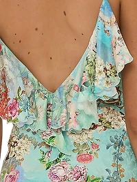 Floral Silk Maxi Slipdress