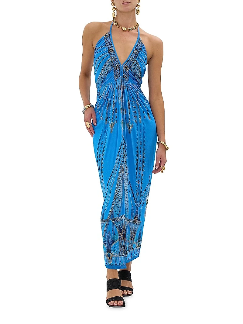 Archival Gathered Jersey Dress