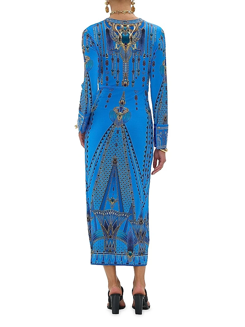 Archival Jersey Twist-Front Dress