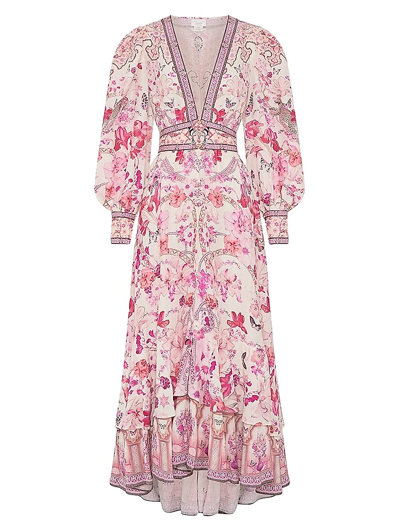 Floral Linen Maxi Dress