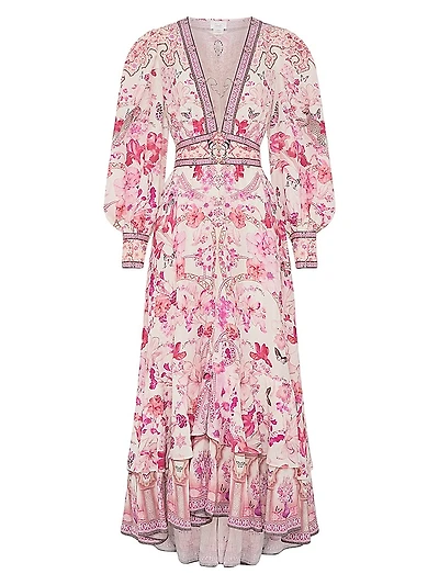 Floral Linen Maxi Dress