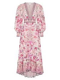 Floral Linen Maxi Dress