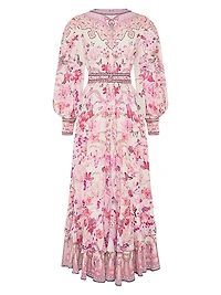 Floral Linen Maxi Dress