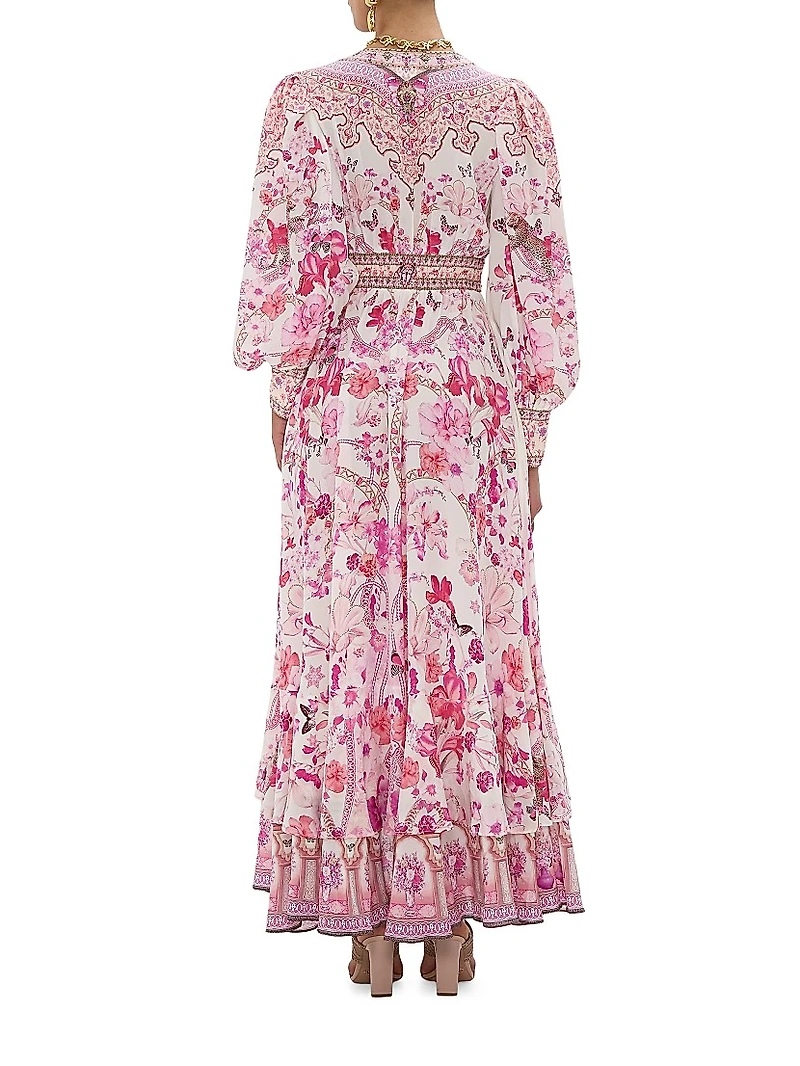 Floral Linen Maxi Dress