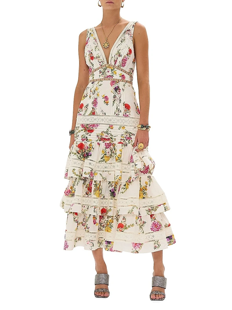 Ruffled Tiered Hem Dress