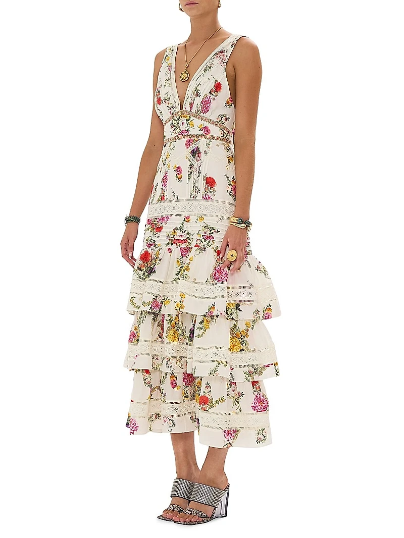 Ruffled Tiered Hem Dress