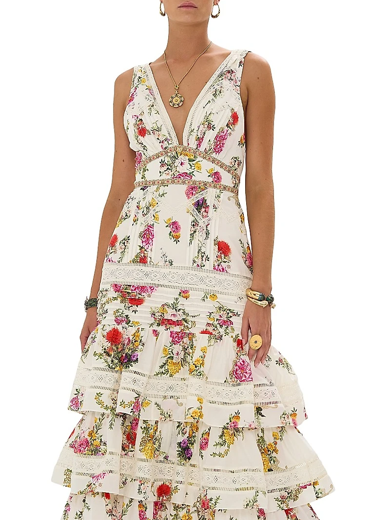 Ruffled Tiered Hem Dress