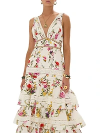 Ruffled Tiered Hem Dress