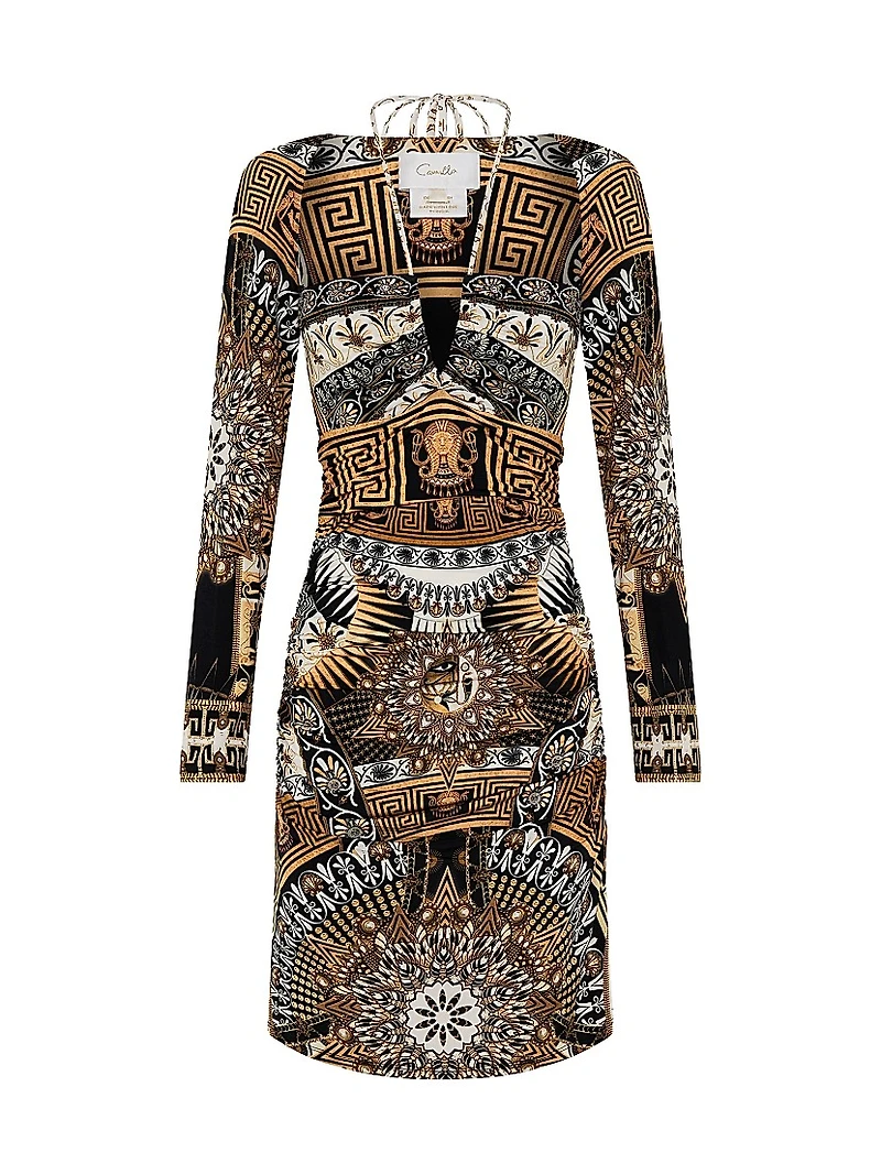 Temples Jersey Halter Minidress