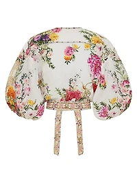 Floral Linen Crop Top