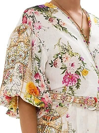 Floral Linen Crop Top