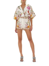 Floral Linen Crop Top
