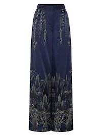 Egypt Silk Wide-Leg Pants