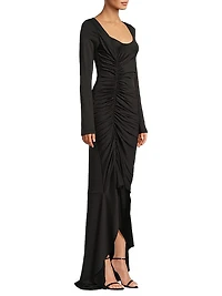 Atlanta Ruched Jersey Maxi Dress