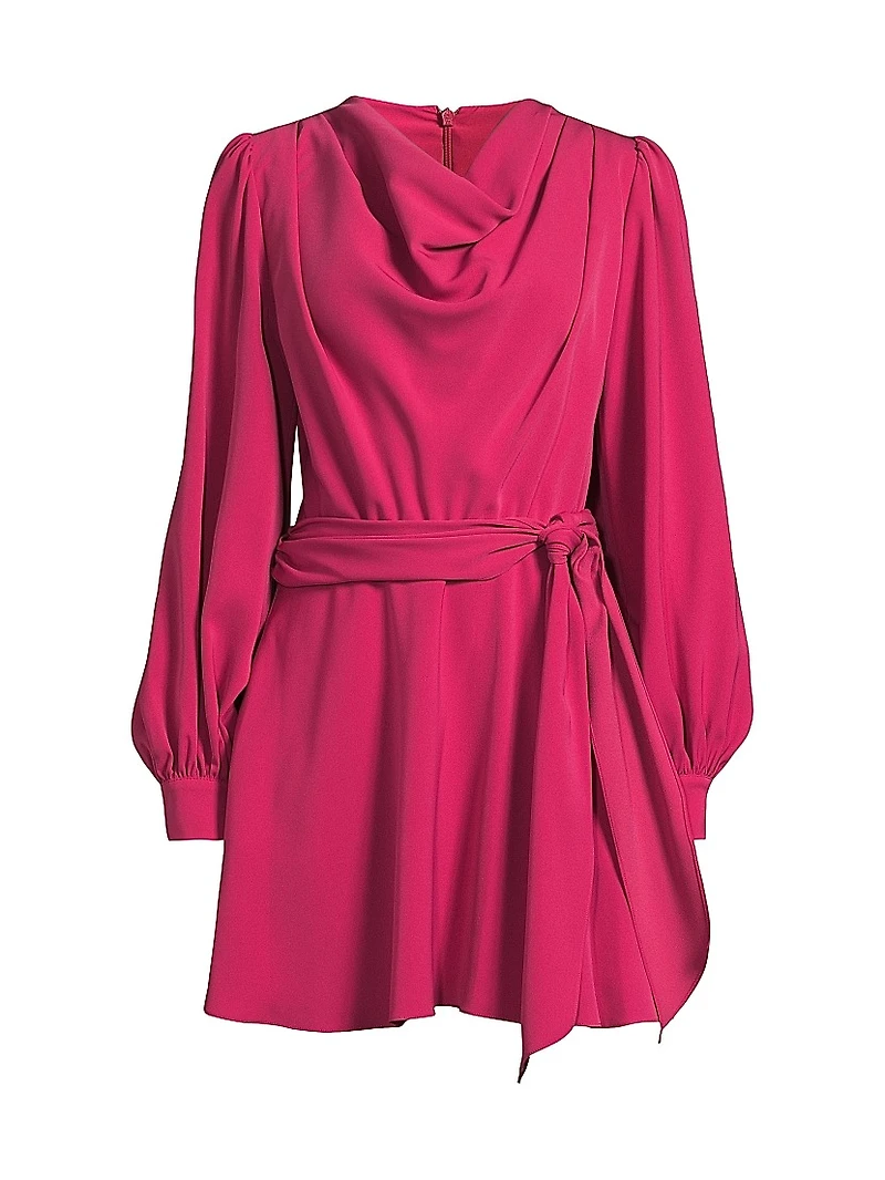 Russel Draped Tie-Waist Minidress