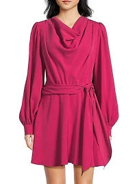 Russel Draped Tie-Waist Minidress