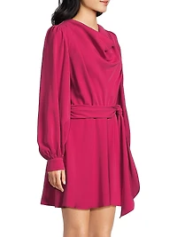 Russel Draped Tie-Waist Minidress